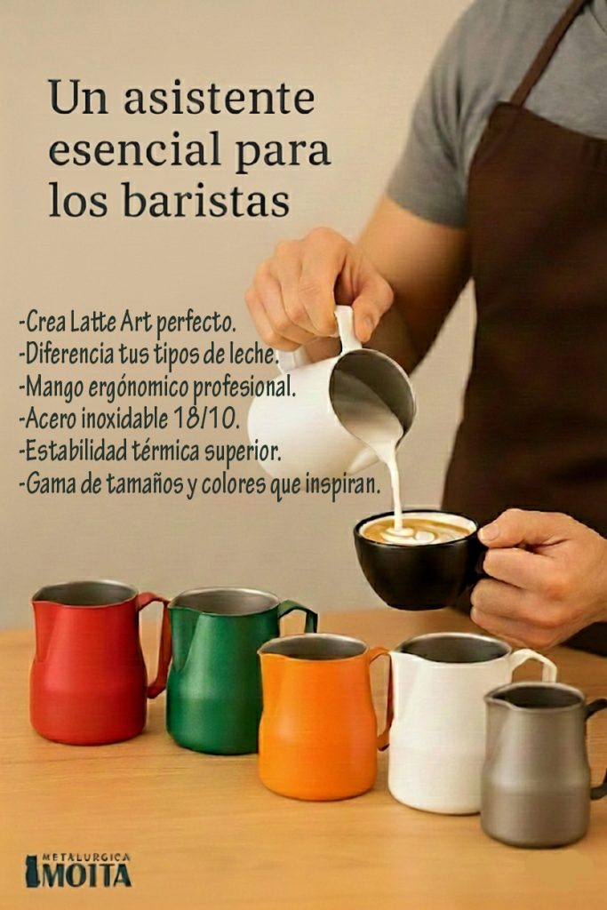Lecheras MOTTA, el menaje de hostelería imprescindible para Baristas en Cantabria